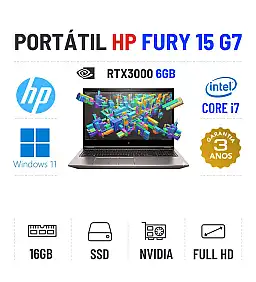 HP ZBOOK FURY 15 G7 | 15.6" FULLHD | i7-10850H | 16GB RAM | 960GB SSD | RTX3000 6GB