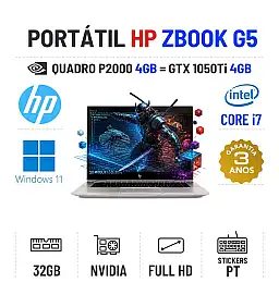 HP ZBOOK STUDIO G5 | 15.6" FULLHD | i7-9850H | 32GB RAM | 480GB SSD | QUADRO P2000 4GB = GTX1050TI 4GB