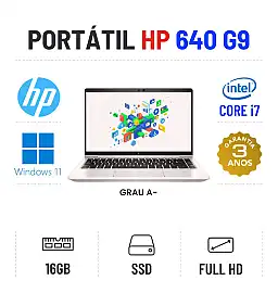 HP ELITEBOOK 640 G9 | 14'' FULLHD | I7-1265U | 16GB RAM | 480GB SSD