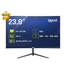 MONITOR TFT NOVO | IGGUAL ML24S | 23.8" FULLHD 120HZ