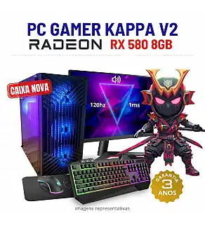 CONJUNTO GAMER KAPPA V2 | RX580-8GB | i5-8400 | 16GB RAM | 480GB SSD COM MONITOR + ACESSORIOS CONJUNTO GAMER KAPPA V2 | RX580-8GB | i5-8400 | 16GB RAM | 480GB SSD COM MONITOR + ACESSORIOS