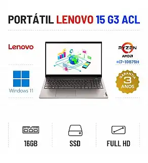LENOVO THINKBOOK 15 G3 ACL | 15.6" | RYZEN 7 5700U = I7-10875H | 16GB RAM | 480GB SSD