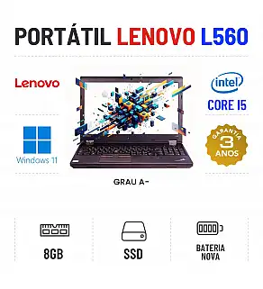 LENOVO THINKPAD L560 | 15.6" | i5-6200U | 8GB RAM | 240GB SSD | BATERIA NOVA