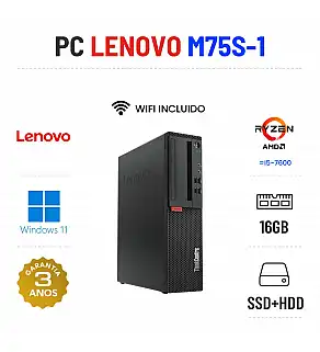 LENOVO THINKCENTRE M75S-1 SFF | RYZEN 3 PRO = i5-7600 | 16GB RAM | SSD+HDD
