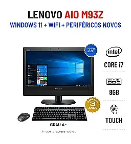 ALL-IN-ONE LENOVO THINKCENTRE M93Z | TOUCH | i7-4770S | 8GB RAM | 240GB SSD