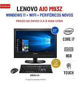 ALL-IN-ONE LENOVO THINKCENTRE M93Z | TOUCH | i7-4770S | 8GB RAM | 240GB SSD
