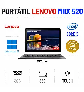 LENOVO IDEAPAD MIIX 520-12IKB | 12" TOUCH | I5-8250U | 8GB RAM | 240GB SSD