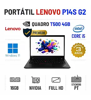 LENOVO THINKPAD P14S G2 | 14" FULLHD | I5-1145G7 | 16GB RAM | 240GB SSD | NVIDIA T500 4GB LENOVO THINKPAD P14S G2 | 14" FULLHD | I5-1145G7 | 16GB RAM | 240GB SSD | NVIDIA T500 4GB