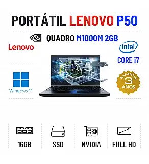 LENOVO P50 | 15.6" FULLHD | i7-6700HQ | 16GB RAM | 480GB SSD | QUADRO M1000M 2GB