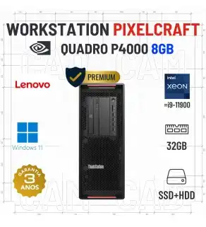 WORKSTATION PIXELCRAFT LENOVO P720 | XEON GOLD=I9-11900 | 32GB RAM | SSD+HDD | QUADRO P4000 8GB | OFERTA DE OFFICE 2021 WORKSTATION PIXELCRAFT LENOVO P720 | XEON GOLD=I9-11900 | 32GB RAM | SSD+HDD | QUADRO P4000 8GB | OFERTA DE OFFICE 2021