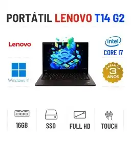 LENOVO THINKPAD T14 G2 | 14" TOUCH FULLHD | i7-1185G7 | 16GB RAM | 240GB SSD