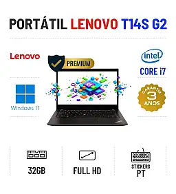 LENOVO THINKPAD T14S G2 | 14" FULLHD | I7-1185G7 | 32GB RAM | 480GB SSD