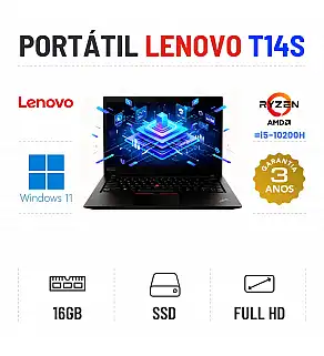 LENOVO THINKPAD T14S | 14" FULLHD | RYZEN 5 PRO = i5-10200H | 16GB RAM | 240GB SSD 