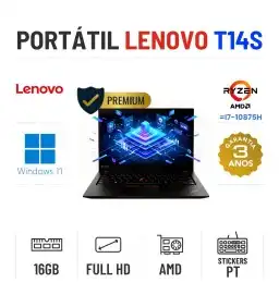 LENOVO THINKPAD T14S | 14" FULLHD | RYZEN 7 PRO = I7-10875H | 16GB RAM | 480GB SSD