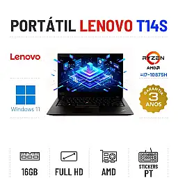 LENOVO THINKPAD T14S | 14" FULLHD | RYZEN 7 PRO = I7-10875H | 16GB RAM | 480GB SSD