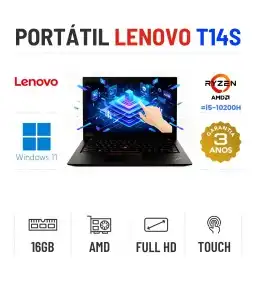 LENOVO THINKPAD T14S | 14" TOUCH FULLHD | RYZEN 5 PRO 4650U=i5-10200H | 16GB RAM | 240GB SSD | RADEON VEGA 6