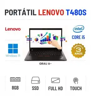 LENOVO THINKPAD T480s | 14.1'' TOUCH FULLHD | i5-8250u | 8GB RAM | 240GB SSD