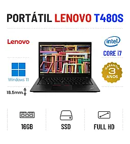 LENOVO THINKPAD T480s | 14.1'' FULLHD | i7-8550u | 16GB RAM | 480GB SSD