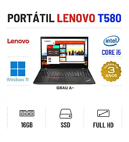 LENOVO THINKPAD T580 | 15.6" FULLHD | i5-8250U | 16GB RAM | 240GB SSD