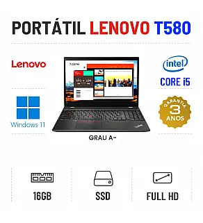 LENOVO THINKPAD T580 | 15.6" FULLHD | i5-8250U | 16GB RAM | 240GB SSD