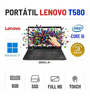 LENOVO THINKPAD T580 | 15.6" TOUCH FULLHD | i5-8350U | 8GB RAM | 240GB SSD