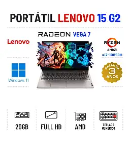 LENOVO THINKBOOK 15 G2 | 15.6'' FULLHD | RYZEN 5 = i7-10850H | 20GB RAM | 480GB SSD | RX VEGA 7