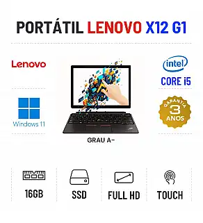 LENOVO THINKPAD X12 G1 | 12.3" TOUCH FULLHD | I5-1130G7 | 16GB RAM | 480GB SSD