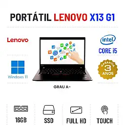 LENOVO THINKPAD X13 G1 | 13.3" TOUCH FULLHD | I5-10210U | 16GB RAM | 480GB SSD