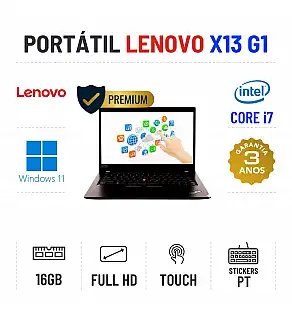 LENOVO THINKPAD X13 G1 | 13.3" TOUCH FULLHD | I7-10610U | 16GB RAM | 480GB SSD | OFERTA DE OFFICE 2021
