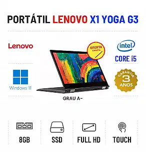 LENOVO X1 YOGA G3 | 14" TOUCH FULLHD | I5-8250u | 8GB RAM | 240GB SSD | OFERTA CANETA