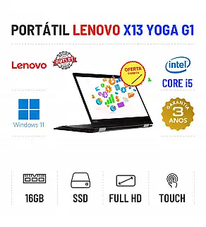 LENOVO YOGA X13 G1 | 13.3" TOUCH FULLHD | I5-10310U | 16GB RAM | 240GB SSD | OFERTA DE CANETA
