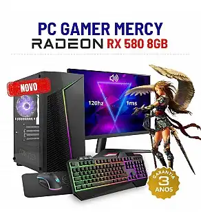 CONJUNTO GAMER MERCY NOVO | RX580-8GB | i3-12GEN=I7-9700 | 16GB RAM | 480GB SSD COM MONITOR + ACESSORIOS CONJUNTO GAMER MERCY NOVO | RX580-8GB | i3-12GEN=I7-9700 | 16GB RAM | 480GB SSD COM MONITOR + ACESSORIOS