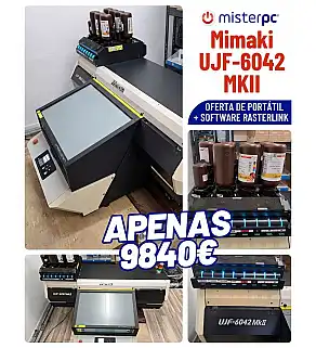 MIMAKI UJF-6042 MKII + PORTÁTIL + SOFTWARE RASTERLINK