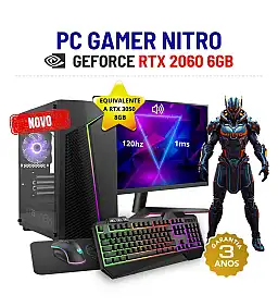 CONJUNTO GAMER NITRO | RTX2060-6GB SUPERIOR A RTX3050-8GB | i3-12GEN=I7-9700 | 16GB RAM | 480GB SSD COM MONITOR + ACESSORIOS CONJUNTO GAMER NITRO | RTX2060-6GB SUPERIOR A RTX3050-8GB | i3-12GEN=I7-9700 | 16GB RAM | 480GB SSD COM MONITOR + ACESSORIOS