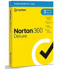 ANTIVIRUS NORTON 360 DELUXE 1 ANO 3 UTILIZADORES LICENÇA DIGITAL