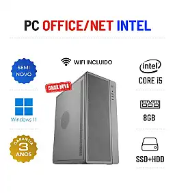 PC SEMI-NOVO OFFICE/NET | i5-6500 | 8GB RAM | SSD + HDD