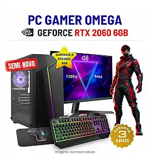 CONJUNTO GAMER OMEGA SEMI-NOVO | RTX2060-6GB SUPERIOR A RTX3050-8GB | RYZEN 5 = i7-10700K | 16GB RAM | 480GB SSD COM MONITOR + ACESSORIOS CONJUNTO GAMER OMEGA SEMI-NOVO | RTX2060-6GB SUPERIOR A RTX3050-8GB | RYZEN 5 = i7-10700K | 16GB RAM | 480GB SSD COM MONITOR + ACESSORIOS
