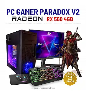 CONJUNTO GAMER PARADOX V2 | RX560-4GB | I5-8500 | 16GB RAM | 240GB SSD COM MONITOR + ACESSORIOS CONJUNTO GAMER PARADOX V2 | RX560-4GB | I5-8500 | 16GB RAM | 240GB SSD COM MONITOR + ACESSORIOS