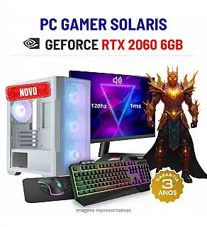 CONJUNTO GAMER SOLARIS NOVO | RTX2060-6GB SUPERIOR A RTX3050-8GB | i5-10400F | 16GB RAM | 480GB SSD COM MONITOR + ACESSORIOS CONJUNTO GAMER SOLARIS NOVO | RTX2060-6GB SUPERIOR A RTX3050-8GB | i5-10400F | 16GB RAM | 480GB SSD COM MONITOR + ACESSORIOS