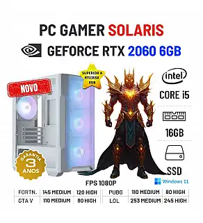 PC GAMER SOLARIS NOVO | RTX2060-6GB SUPERIOR A RTX3050-8GB | i5-10400F | 16GB RAM | 480GB SSD PC GAMER SOLARIS NOVO | RTX2060-6GB SUPERIOR A RTX3050-8GB | i5-10400F | 16GB RAM | 480GB SSD