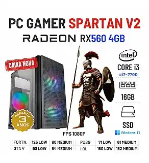PC GAMER SPARTAN V2 | RX560-4GB | i3-10ºGEN=i7-7700 | 16GB RAM | 240GB SSD