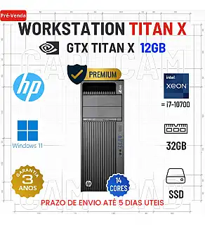 WORKSTATION TITAN X HP Z440 | XEON 14 CORES = i7-10700 | 32GB RAM | 480GB SSD | GTX TITAN X 12GB | OFERTA DE OFFICE 2021 WORKSTATION TITAN X HP Z440 | XEON 14 CORES = i7-10700 | 32GB RAM | 480GB SSD | GTX TITAN X 12GB | OFERTA DE OFFICE 2021