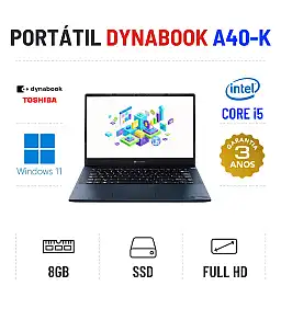 TOSHIBA DYNABOOK A40-K | 14" FULLHD | I5-1240P | 8GB RAM | 240GB SSD