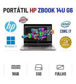 HP ZBOOK 14U G6 | 14" FULLHD | i7-8665U | 16GB RAM | 480GB SSD | BATERIA NOVA