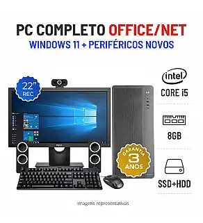 CONJUNTO PC OFFICE/NET | i5-6500 | 8GB RAM | SSD + HDD CONJUNTO PC OFFICE/NET | i5-6500 | 8GB RAM | SSD + HDD