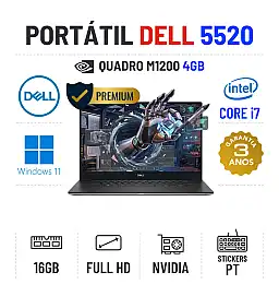 DELL PRECISION 5520 | 15.6" FULLHD | i7-7700HQ | 16GB RAM | 480GB SSD | NVIDIA QUADRO M1200 4GB DELL PRECISION 5520 | 15.6" FULLHD | i7-7700HQ | 16GB RAM | 480GB SSD | NVIDIA QUADRO M1200 4GB