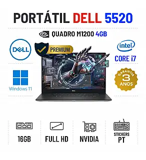 DELL PRECISION 5520 | 15.6" FULLHD | i7-7700HQ | 16GB RAM | 480GB SSD | NVIDIA QUADRO M1200 4GB DELL PRECISION 5520 | 15.6" FULLHD | i7-7700HQ | 16GB RAM | 480GB SSD | NVIDIA QUADRO M1200 4GB