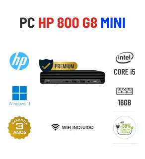 HP ELITE 800 G8 MICRO/MINI | i5-11500T | 16GB RAM | 480GB SSD | OFERTA DE OFFICE 2021 HP ELITE 800 G8 MICRO/MINI | i5-11500T | 16GB RAM | 480GB SSD | OFERTA DE OFFICE 2021