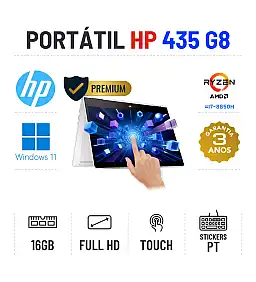 HP PROBOOK X360 435 G8 | 13.3" TOUCH FULLHD | RYZEN 3 = i7-8850H | 16GB RAM | 240GB SSD