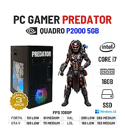 PC GAMER PREDATOR | QUADRO P2000-5GB | i7-8700 | 16GB RAM | 240GB SSD